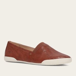 FRYE Melanie Womens Slip-On Leather Sneaker Cognac/Brown Flats Shoe Size‎ 8M